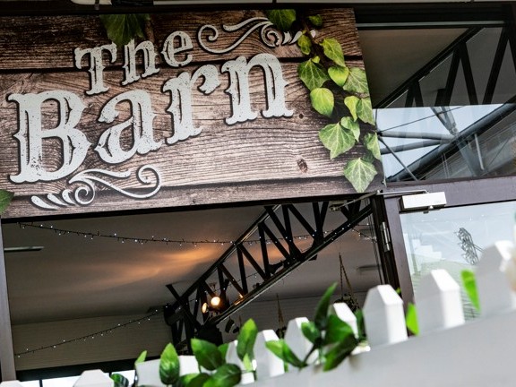 The Barn sign